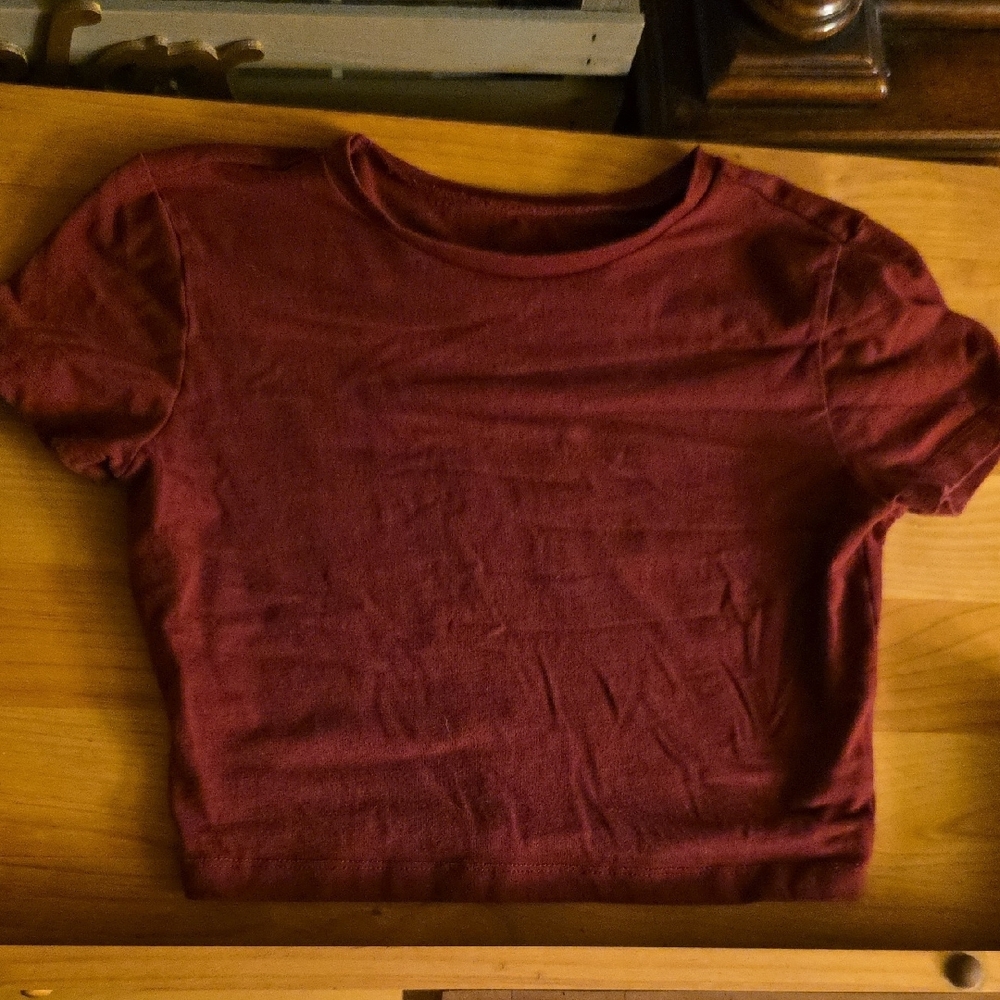SEASON END SPECIAL Wild Fable Top Red Short Sleeve Crew Neck Crop EUC Size M Jr.